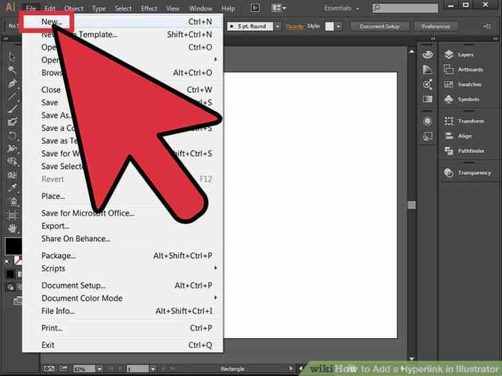 Image intitulee Ajouter un lien Hypertexte dans Illustrator Etape 4